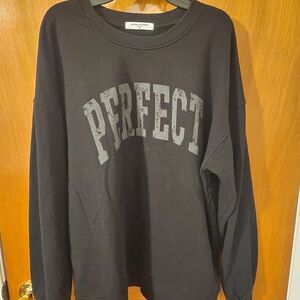 perfectwhitetee Black Graphic Sweatshirt